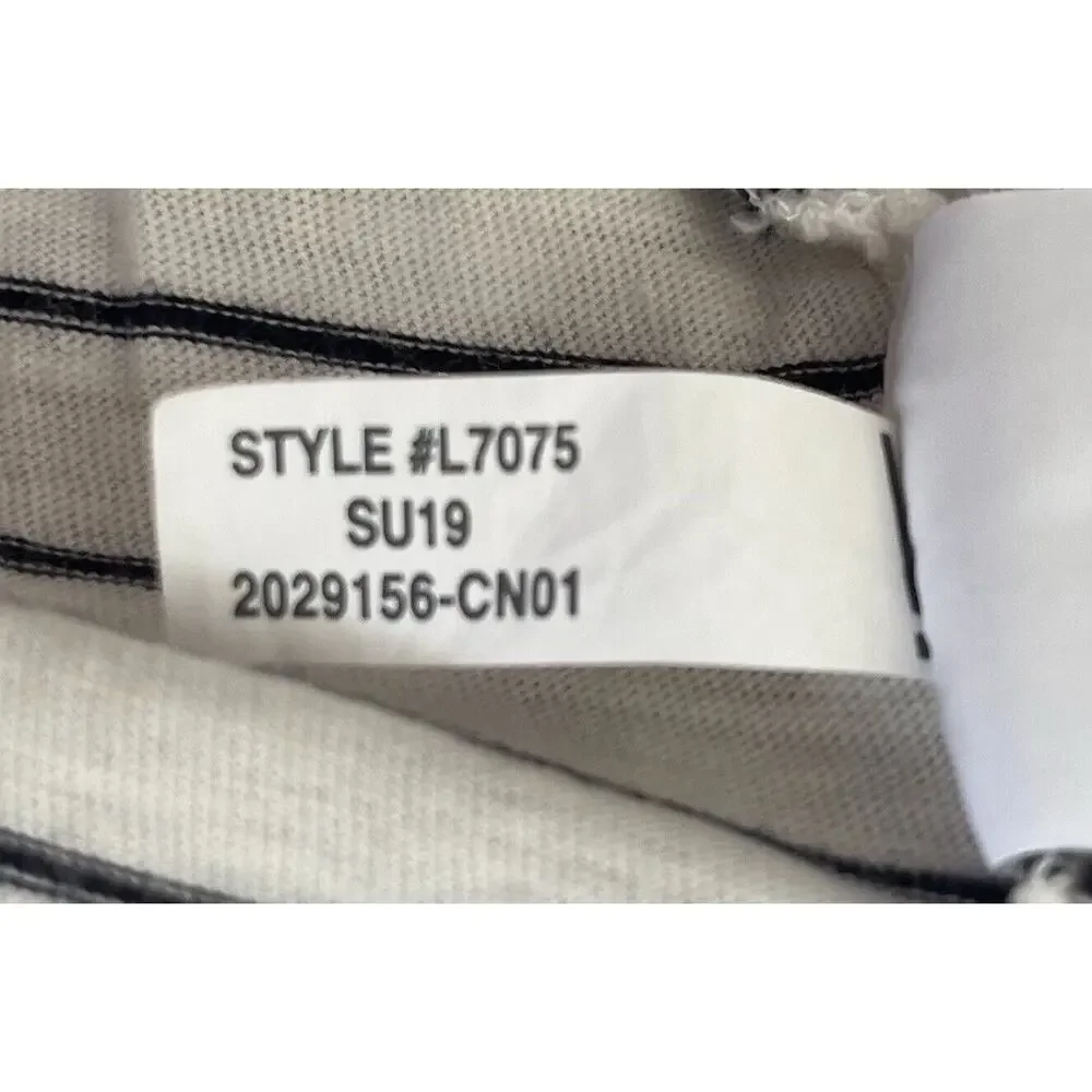 J.Crew Black White Striped Twist Back Sleeveless Tank Dress Size 0
